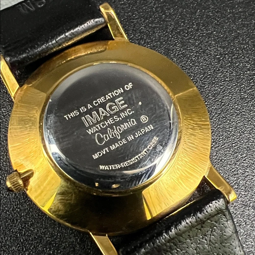 Gonzaga D.C. Classic 1995 Gold-Tone Watch with Black Strap